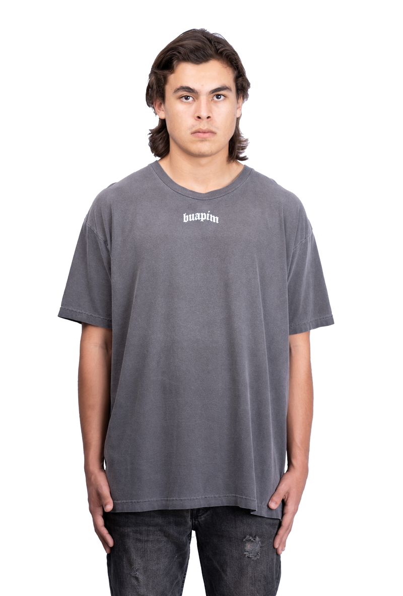 CONCAVE BOXY T-SHIRT WASED BLACK